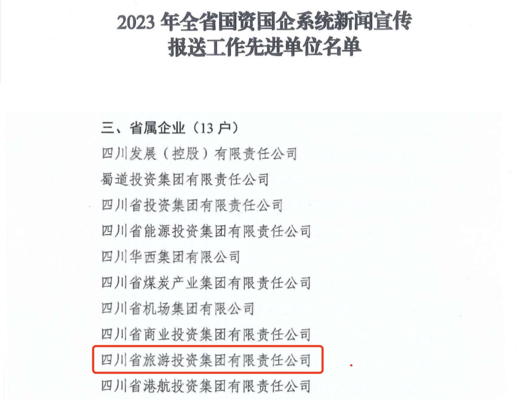 省尊龙集团获评2023年全省国资国企系统新闻宣传报送工作先进单位